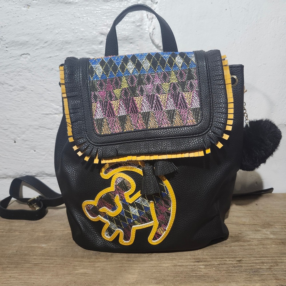 Danielle Nicole Disney Lion King Simba Black Faux Leather Mini Backpack D18370